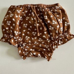 Rylee + Cru Brown Floral Flutter Bloomers